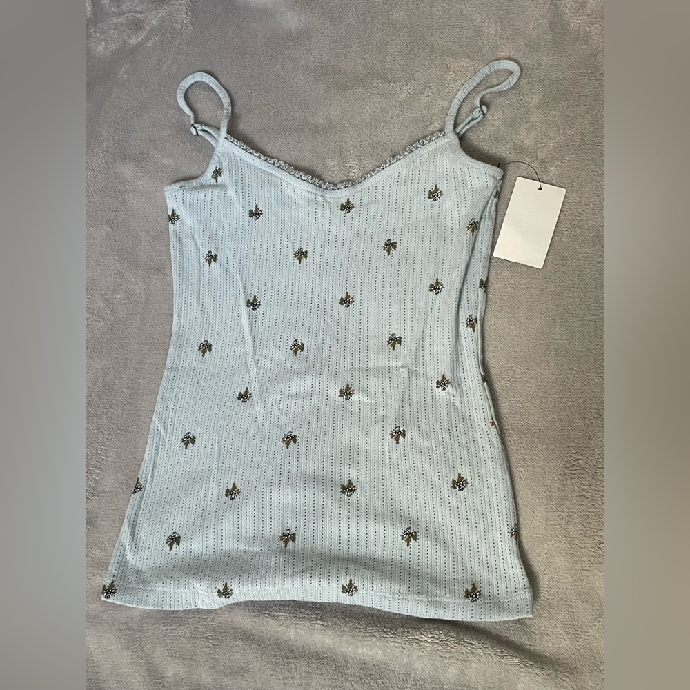 NEW Treasure & Bond Blue Floral Camisole